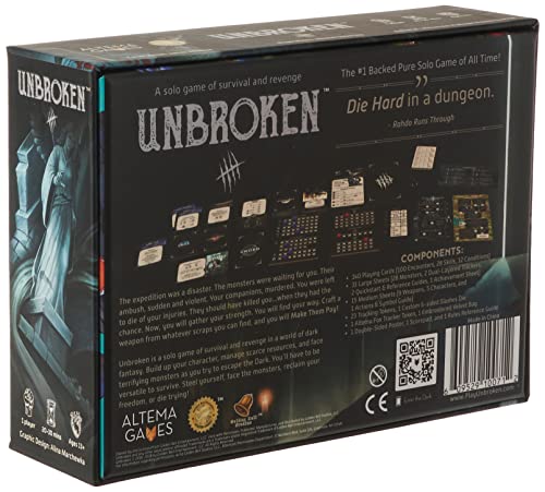 Golden Bell Studios Unbroken: a Solo Game of Survival and Revenge , Black