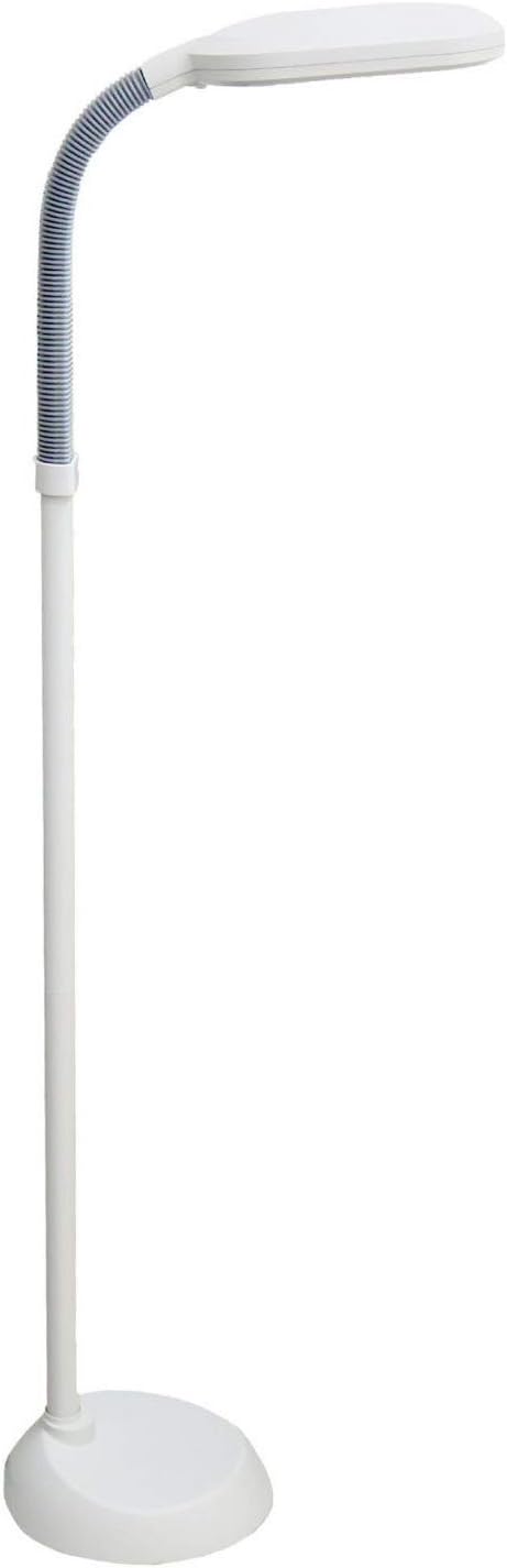 RocklineDaylight Reading Lamp Floor Standing - Standard Reading Light for Living Room, Bedroom or Study - Energy Saving Bulb - Natural Bright Light Craft Floor Lamps - Grey