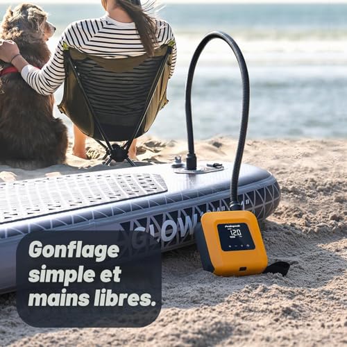 Peakspeak 20PSI Electric Paddle Pump - Rechargeable, Intelligent Inflation/Deflation - Automatic Shut-Off for SUP Boards, Kayak, Wings, Kite, Tent, Mattresses