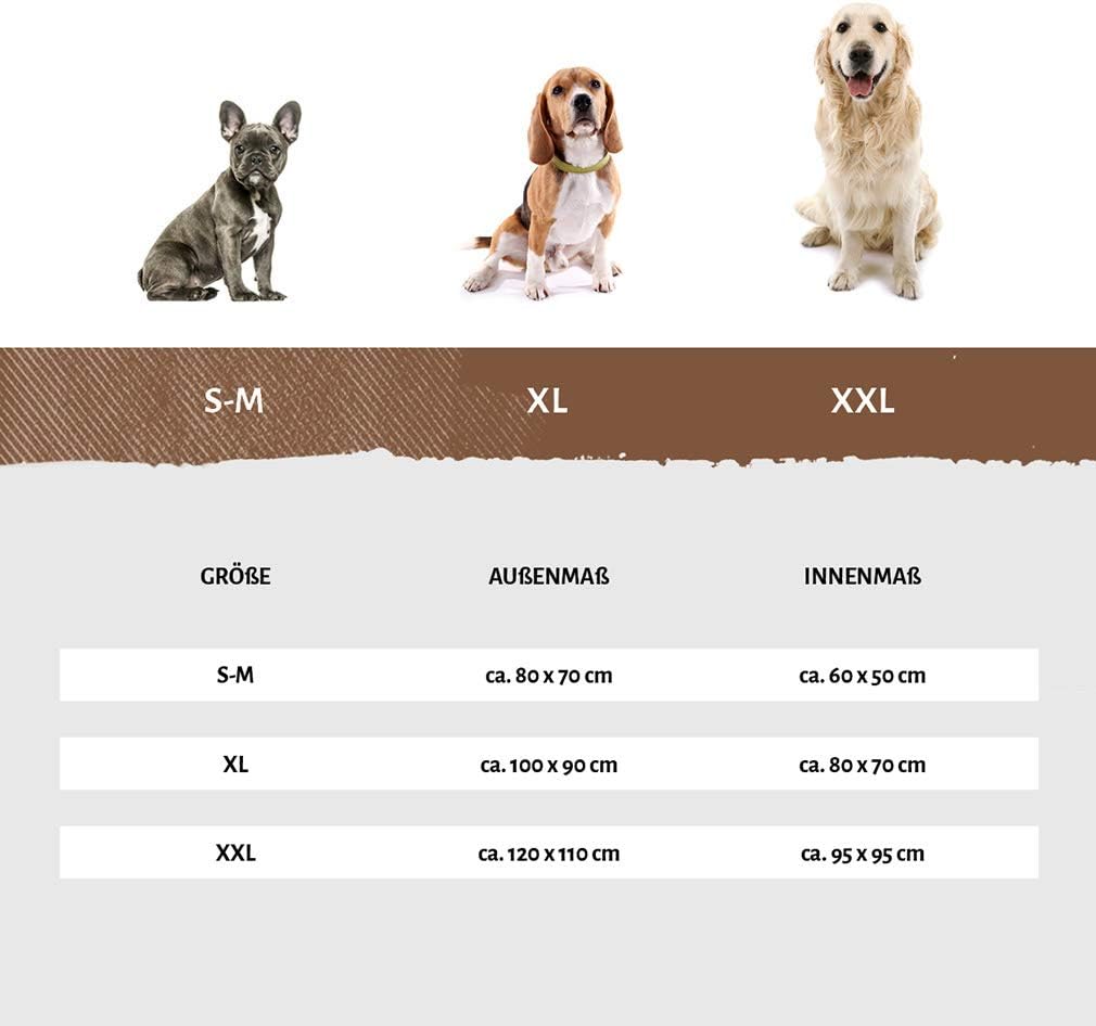 Knuffelwuff Panier Chien Lit Pour Chien Coussin Corbeille Pour Chien Heaven Douillet Marron Beige L 80 X 70cm