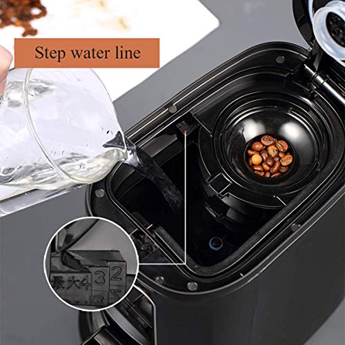 YAeele Bean to Cup Filterkaffeemaschine mit Grinder und Timer 92Cdeg;Fresh-Aroma-Perfect-Glas Permanent… – Bild 5