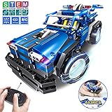 STEM Toys Gift for Boys & Girls Age 6yr-14yr, 2-in-1 Remote Control Car Building Kits, Christmas Birthday Engineering Learning Set for Kids 6,7,8,9+ Year Old (443pcs)