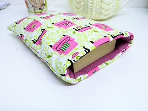 Pink book cover, paperback protector, Book sleeve, small book cover, gifts for readers, book jacket,