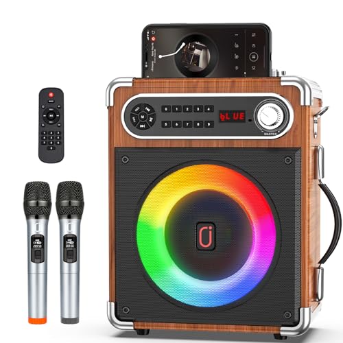 JAUYXIAN Portable PA Speaker with Microphones