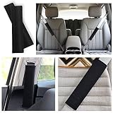 URAQT Car Seat Belt Pad Cover 2 Pack Black Memory Foam Comfort view 5
