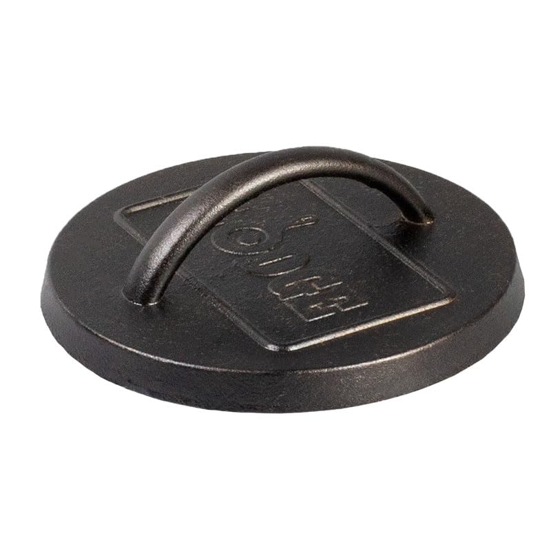 Lodge Pre-Seasoned Round Cast Iron Press - Cast Iron Griddle Press for a Restaurant-Quality Sear - Unparalleled Heat Retention - Use on the Stove or the Grill - 6.25 Inch