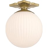 Crystorama Orly 10'' Aged Brass Semi Flush Mount