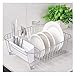 IKEBANA Drying Rack, Chrome Finish Metal, Small Kitchen Utensils Holder, Streamline Design, Rubber Feet Protection, 14x12.5x5 inches