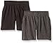 American Hawk Boys 2 Piece Pack Cotton Jersey Shorts,Black/Charcoal,10/12/ Medium