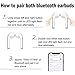 Wireless Earbuds Bluetooth Headphones Bluetooth Earbuds Bluetooth headsets 4.1 Stereo Earphone with Charging Box Cordless Sport Headsets for All Bluetooth Devices (White)