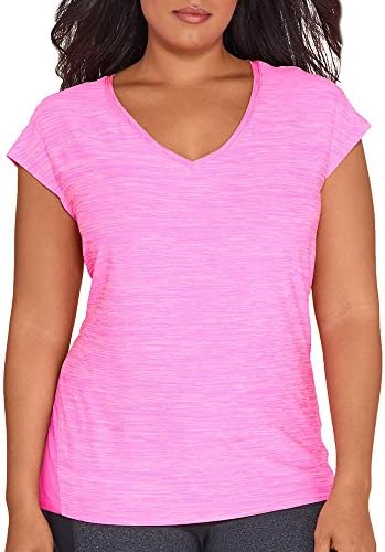 Marika Curves Plus Size Charged T-Shirt, 1X, Pink Blast