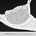 Wingslove Women's Sexy 1/2 Cup Lace Bra Balconette Mesh Underwired Demi Shelf Bra Unlined See Through Bralette (White, 36DD)