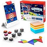 Osmo - Genius Starter Kit for iPad (NEW VERSION) - 5 Hands-On Learning Games - Ages 6-10 - Problem Solving & Creativity - STEM - (Osmo Base Included)