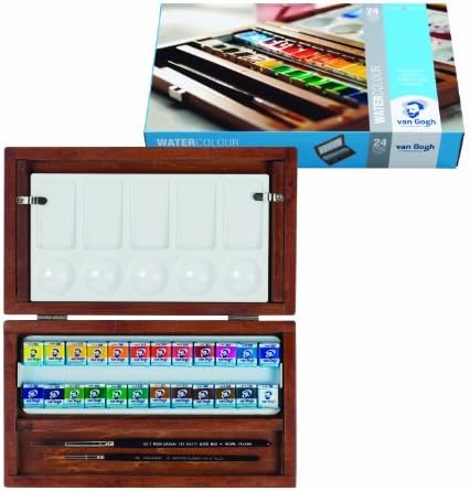 Van Gogh Watercolor Lux Wood Box Set 24 Pan by Van Gogh