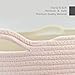 sweetplus Foldable Cotton Rope Basket Laundry Basket - Woven Toy Bin Blanket Storage Basket - Cotton Rope Baskets Organizer Nursery Hamper with Various Handle (Navy, XL)