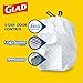 Glad Trash Bags, Tall Kitchen Drawstring Garbage Bags ForceFlexPlus 13 Gallon White Trash Bag, Mediterranean Lavender 34 Count Each (Pack of 2) (Package May Vary)