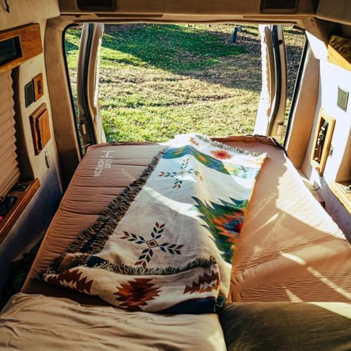 LOSTHORIZON AIR & FOAM CAMPING MATTRESS, SELF-INFLATING SLEEPING PAD, 4.5″ THICK, WITH PUMP SACK, TWIN