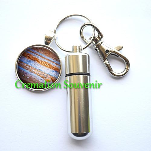 Jupiter Cremation Keychain astronomer gift, planetary jewelry Jupiter jewelry,photography, planet Cremation Keychain-00238