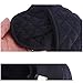 Men's Warm Cotton Padded Quilting Plaid Peaked Baseball Hat Cap with Ear Flap Black