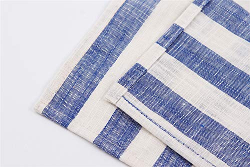 KOFFOTA Cloth Linen Cocktail Napkins (Blue, 12 Pack) - Thumbnail 3