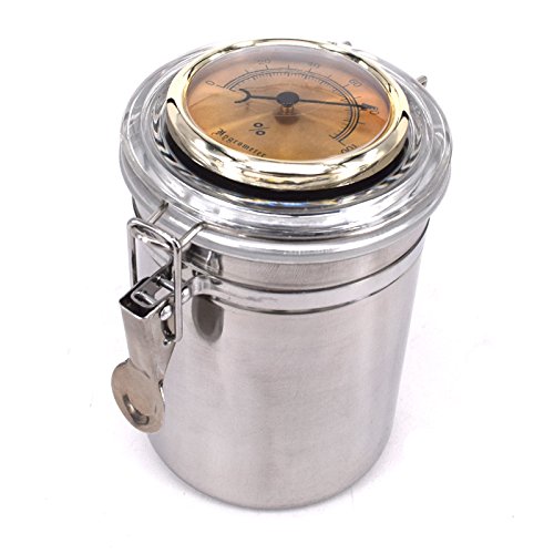 CiGuru TS002G Tobacco Jar Tobacco Storage Jar Herb Container Stainless