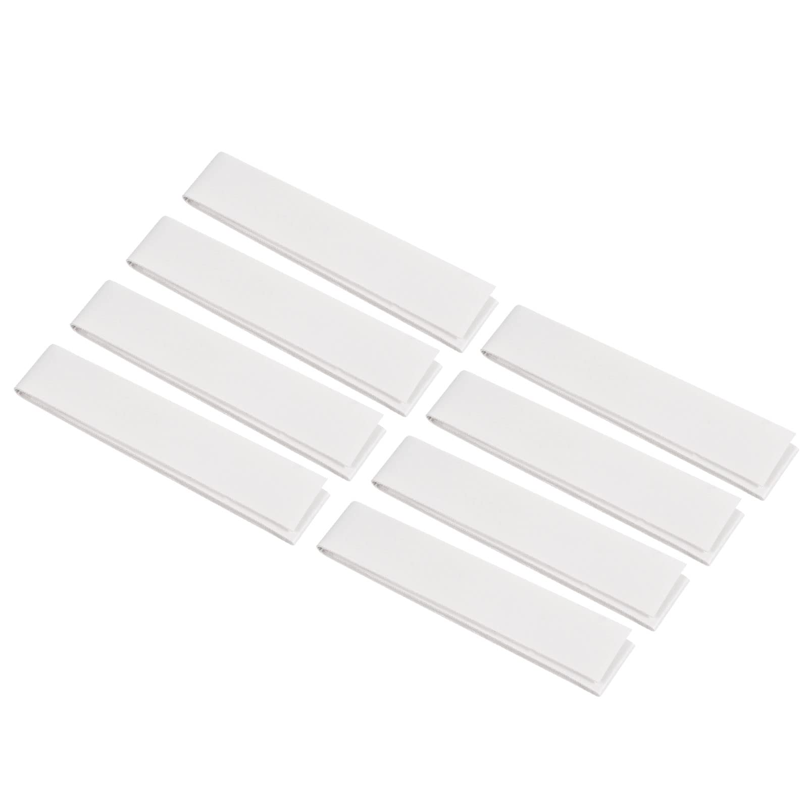 PATIKIL 9.8"x0.7" Badminton Racket Head Protector Sticker, 8 Pack PU Tennis Racquet Guard Tape Racket Frame Stickers Thickened Wear-Resistant, White