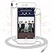 Jin&C Premium Quality Headphones Earphones Earbuds with Mic & Remote Control, Compatible with iPhone/iPad /iPod 2PACK -White … (2)