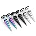 PiercingJ 3pairs 16G Stainless Steel Taper with O ring Stud Earring/Illusion/Fake 0G Gauge
