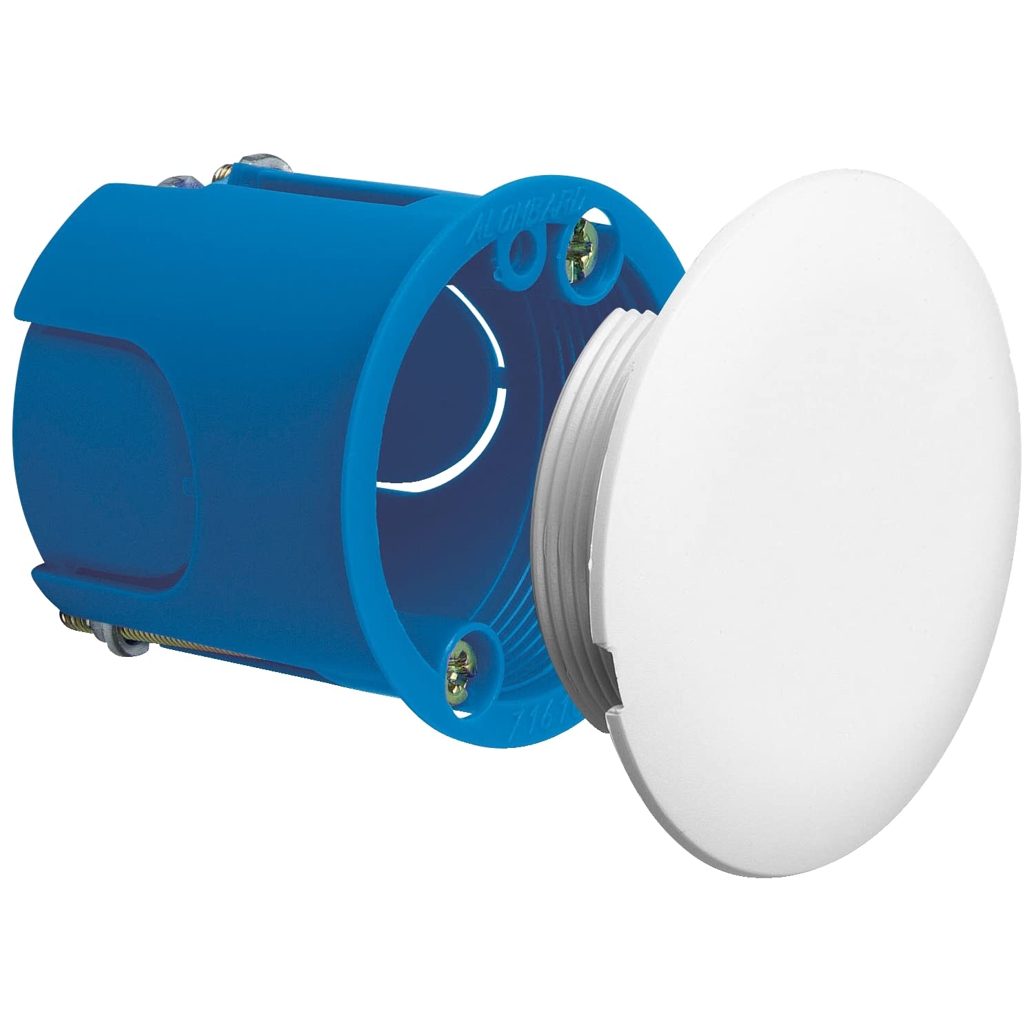 Schneider Electric Multifix Wall Light Box 40mm Diameter, 40mm Depth, Non-Flush, Full Cover, Blue, Polystyrene (PS), LED, Corded Electric