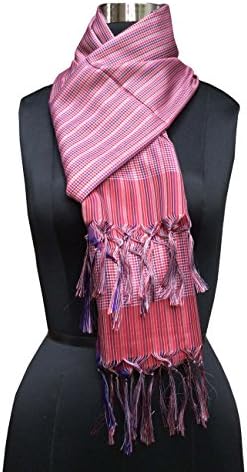Women Silk scarf Designer Banarasi Urban Look beautiful scarves 100% Silk Office scarf head scarf (Multicolor 4)