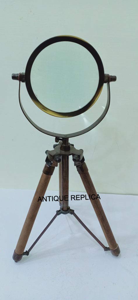 Vintage Maritime Nautical Magnifying Glass With Stand