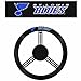 Fremont Die NHL St. Louis Blues Poly-Suede Steering Wheel Cover, Fits Most Standard Size Steering Wheels, Black/Team Colors