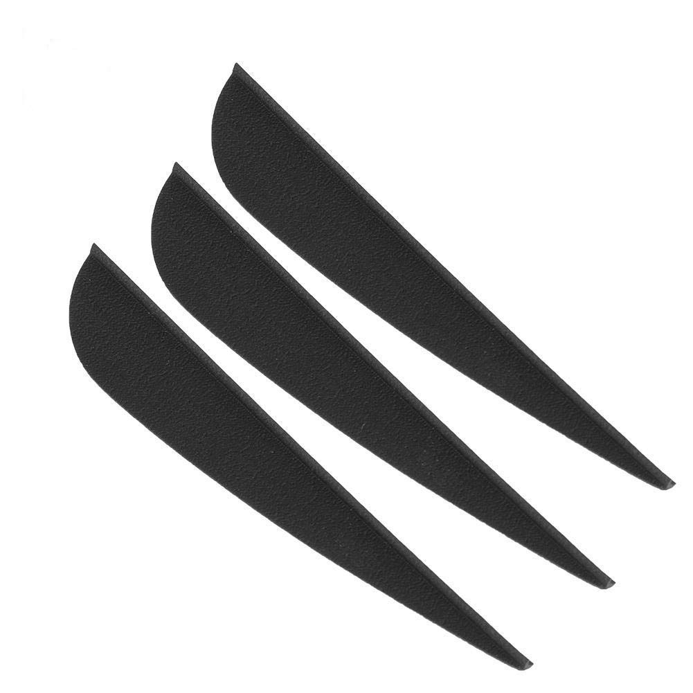 Keenso 12 Pcs 3 Colors 3 Inches Rubber Arrow Feathers Diy Arrow Fletchings Feather(Black) Shooting and Archery Supplies Shooting, Archery Supplies Shooting, Archery Supplies