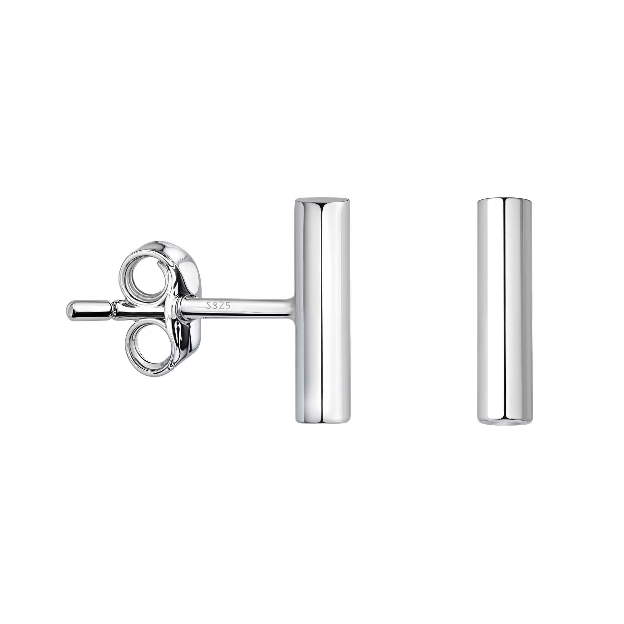 SOFIA MILANI - Women's Earrings 925 Silver - Plain Bar Stud Earrings - 20576