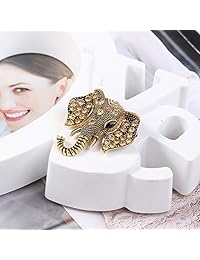 MINGHUA Retro Cristal Elefante Corsage Broches para Mujer Vestido Accesorios