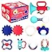 Biulotter 9 Pack Baby Teething Toys Infant Training Toy Case