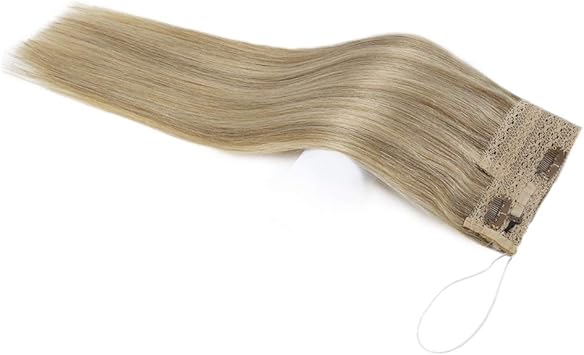 Youngsee 12pouces 30cm Remy Blond Halo Cheveux Naturel Extensions Blond Miel Fonce Avec Blond Ombre Highlight Une Piece Halo Secret Varis Lisse Cheveux Humains Avec Clips 80gramme Amazon Fr Beaute Et Parfum