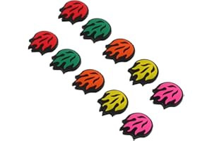 TOYANDONA 10pcs Tennis Racket Dampeners Pack Silicone Absorbers with Flame Design for Enhanced