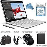 Microsoft Surface Book (128GB SSD, 8GB RAM, Intel 6th Gen Intel i5) + 1TB Portable External Hard Drive USB 3.0 + Surface Carrying Case + Wireless Optical Mouse + Car Charger + DigitalAndMore Cloth