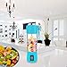 New Portable Blender Single Serve, Personal Size Blender USB Rechargeable Juicer Cup Fruit Mixing Machine Baby Travel 380ml (Blue)