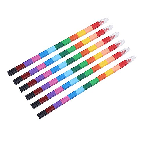 Exchangeable Crayons Bulk Colored Pencils Art Set of 6 (12 Colors)