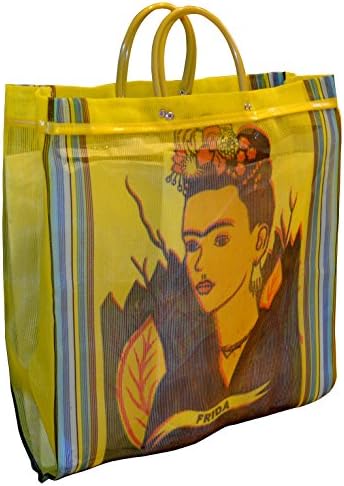 Assorted Frida Tote Market Bag Folk Art from Recycled Plastic Bottles 1 pk