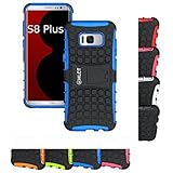 Galaxy S8 Plus Case, HLCT Rugged Shock Proof Dual-Layer PC and Soft Silicone Case With Built-In Kickstand for Samsung Galaxy S8 Plus (2017) (Blue)