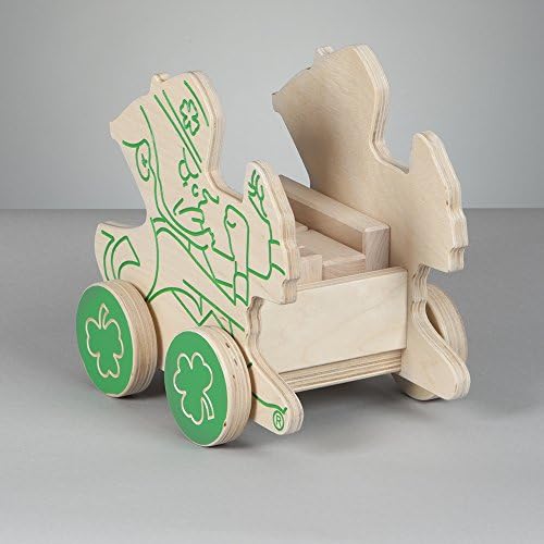 Kids Block Wagon, Kids Push Toy - Leprechaun
