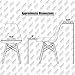 2xhome - Set of Four (4) - White - Kids Size Side Chairs White Seat Natural Wood Wooden Legs Eiffel Childrens Room Chairs No Arm Arms Armless Molded Plastic Seat Dowel Leg