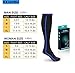 KKUP2U Compression Socks for Men & Women, Medical 20-30 mmHg Graduated Compression for Flight, Maternity, Athletics, Travel, Nurses, Running - Boost Stamina, Circulation & Recovery -Black Blue L