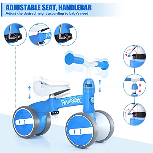 Peradix Baby Balance Bikes Adjustable Bicycle Riding Toys for 10