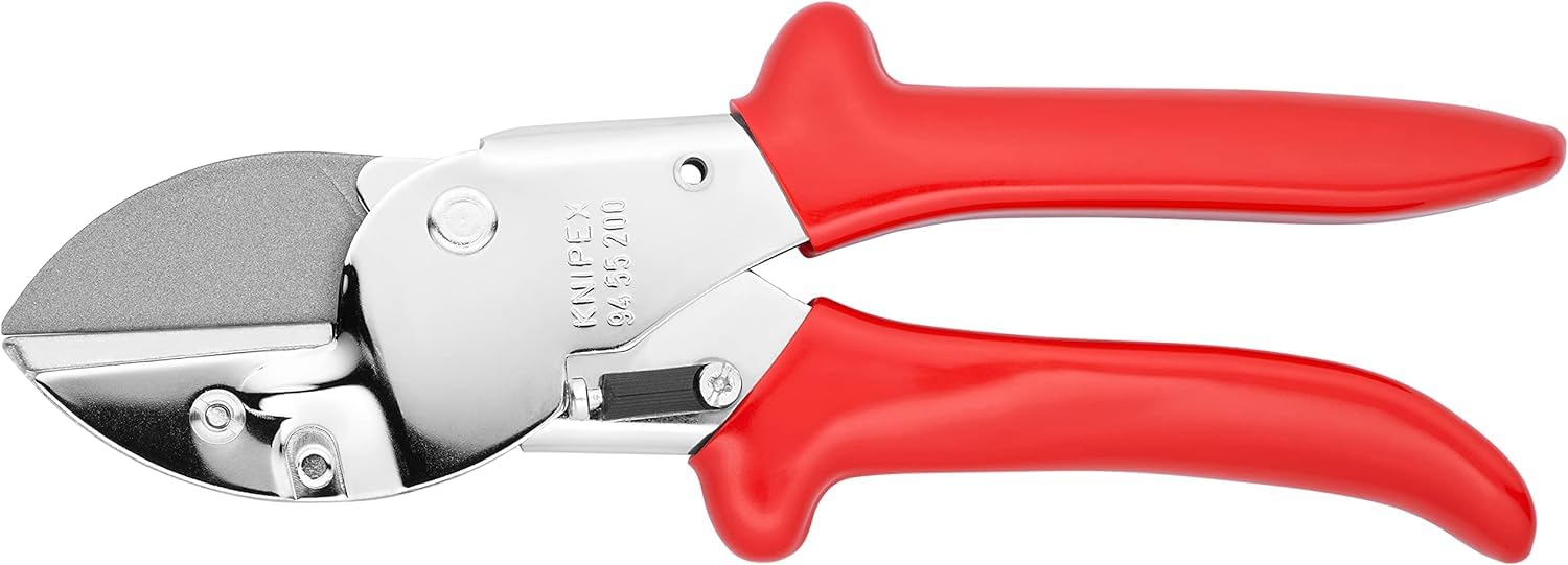 KNIPEX Anvil Shears Chrome-Plated with Plastic Handles 200 mm, 94 55 200