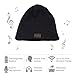 Momoday Bluetooth Beanie Knitted Winter Warm Music Unisex Hat Cap with Bluetooth Headphone Microphone for Hands Free Talking Winter Sports Fitness Gym Jogging Camping (Black1)