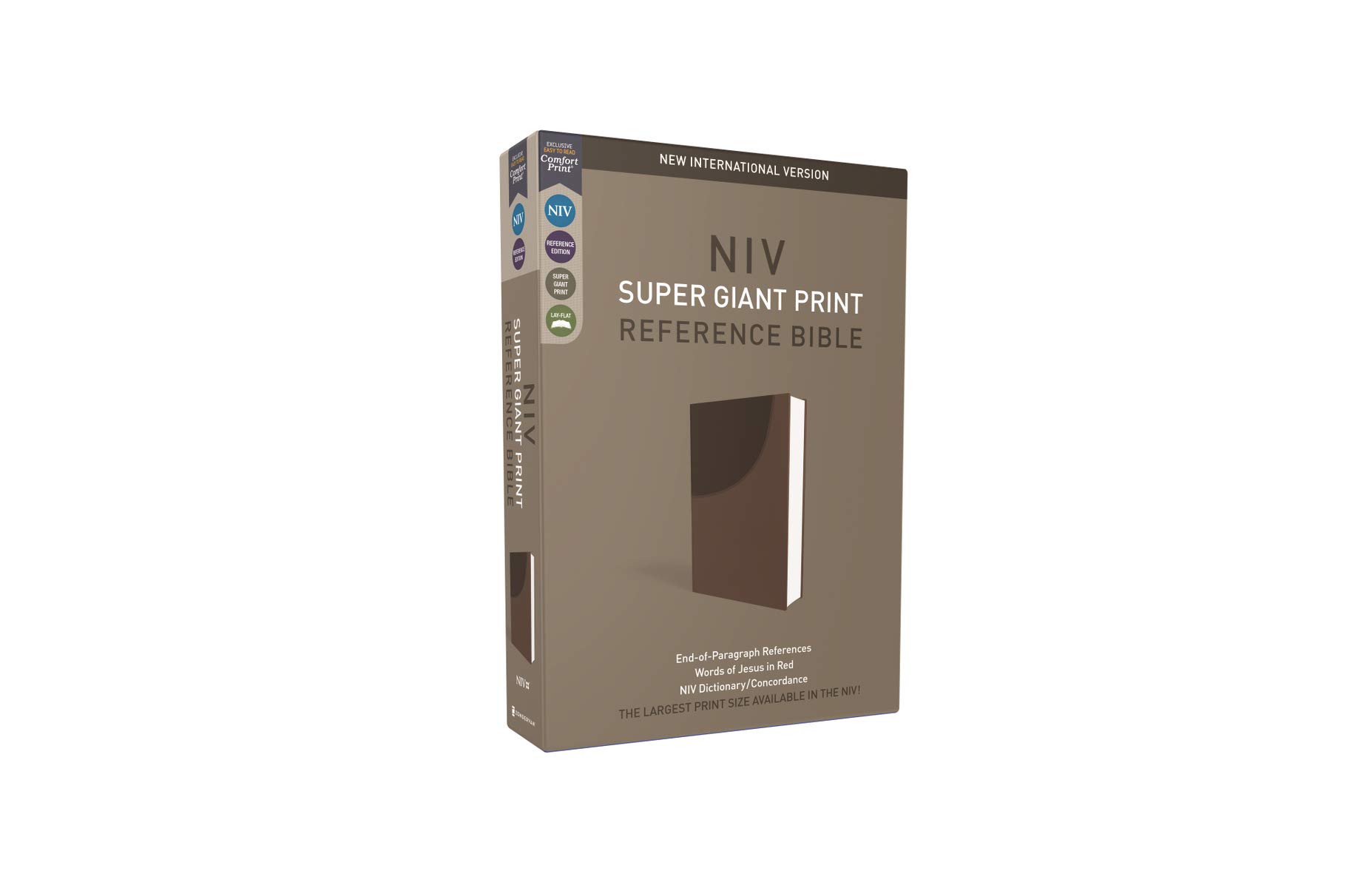 NIV, Super Giant Print Reference Bible, Leathersoft, Brown, Red Letter, Comfort Print NIV, Super Giant Print Reference Bible, Leathersoft, Brown, Red Letter, Comfort Print Imitation Leather
